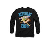 Disney Toy Story Birthday Boy Woody & Buzz Long Sleeve T-Shirt, Black | Size: Medium Disney Black M