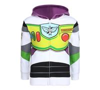 Disney Toy Story Boy's Buzz Lightyear Hooded Jacket, 100% Cotton, White, Size 5