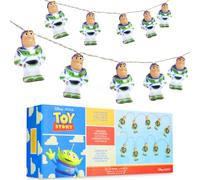 Disney Toy Story Buzz Lightyear 3D LED String Lights, 10 Pcs | Battery-Powered Buzz Figure Fairy Lights for Dorm Bedroom Windows, Room Decor Indoor Accessories, Gifts for Kids Teens Adults