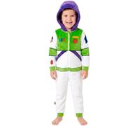 Disney Toy Story Buzz Lightyear Boys Onesie, Toy Story PJs | Warm And Cosy Fleece, Buzz Lightyear Space Suit , Central Zipper, Novelty Onesie For Sleepovers, Halloween And Christmas
