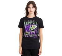 Disney Toy Story Buzz Lightyear Homage Ladies T Shirt, Black, Medium
