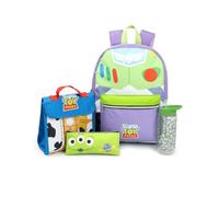 Disney Toy Story Buzz Lightyear Multi 4 Piece Backpack Set | Kids School Rucksack with Front Zip Pocket & Padded Straps | Back to School Everyday Bag Merch
