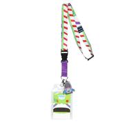 Disney Toy Story Buzz Lightyear Space Ranger Detachable Lanyard with ID Badge Holder and 2" Rubber Spaceship Charm