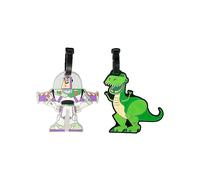 Disney Toy Story Buzz & Rex Green, white & purple 2 Piece Luggage Tags Green