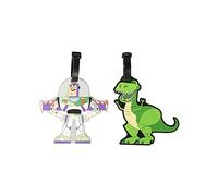 Disney Peers Hardy Toy Story Buzz & Rex Green, White & Purple 2 Piece Luggage Tags