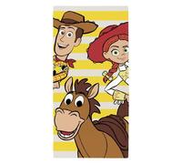 Disney Toy Story Kids Bath Beach Towel 140 x 70cm, 100% Cotton Children's Swimming Towel, Large Soft Absorbent Towel Featuring Woody Jessie & Bullseye, Official Merchandise