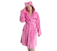 Disney Toy Story Lotso Womens Pink Hooded Bathrobe | Cosy Fleece for Bathing & Lounging | Long Sleeve Design with Tie Closure | Movie Character Merchandise Merch - Large