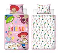Disney Toy Story Officially Licenced Single Kids Duvet Cover Set | Reversible 2 Sided Bedding Including Matching Pillow Case | Friendship Design Featuring Jessie | Polycotton