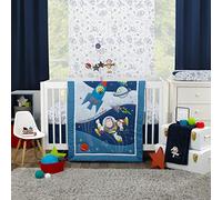 Disney Toy Story Outta This World Blue and Gray 3 Piece Nursery Crib Bedding Set - Comforter, Fitted Crib Sheet, and Crib Skirt