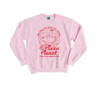 Disney Toy Story Pizza Planet Aliens Pink Sweater