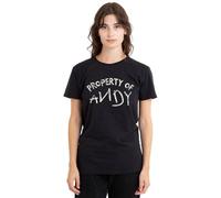 Disney Toy Story Property of Andy Ladies T Shirt, Black, Medium