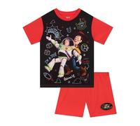 Disney Toy Story Pyjamas, Buzz Lightyear And Woody Pjs For Boys, Boys Pyjamas For Summer, Red 7-8 Years