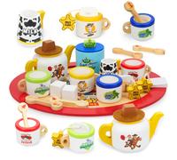 Disney Toy Story Wooden Tea Set for Kids Pretend Play Tea Party Set 14 Piece 3+