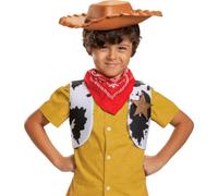 Disney Toy Story Woody Fancy Dress Accessory Kit for Kids | Officially Licensed by Disguise, Includes Woody's Hat, Star Pin, Bandana and Vest