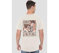 Disney Toy Story Woody Giddy Up Front Back Unisex T Shirt, Natural, Medium