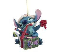Disney Traditions 6017545 Stitch Unwrapping Gift Hanging Ornament - P01658
