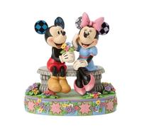 Enesco Disney Traditions by Jim Shore Mickey and Minnie Mouse Spring Romance Figurine, 6.125 Inch, Multicolor