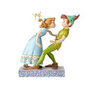Disney Traditions An Unexpected Kiss Peter Pan and Wendy Figurine, Resin, Multi-Colour, 17 x 11 x 19 cm