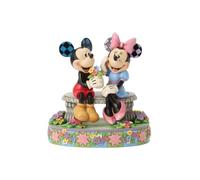 Enesco Disney Traditions by Jim Shore Mickey and Minnie Mouse Spring Romance Figurine, 6.125 Inch, Multicolor