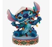 Disney Traditions Stitch Wrapped In Lights Figurine 6010872