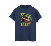 Disney Trick Or Treat Cotton Boyfriend T-Shirt In Navy Navy