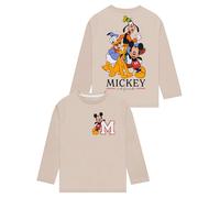 Disney Tshirt, Mickey Mouse Long Sleeve T Shirt, Boys Long Sleeve T-Shirts, 7-8 Years Beige