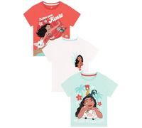 Disney Tshirt, Moana Girls Tshirt 3 Pack with Pua and HEI HEI, Summer Clothes for Girls, Ages 18 Months to 8 Years