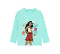 Disney Tshirt, Moana Girls Tshirt, Long Sleeve Girls’ T-Shirts, Official Moana Merchandise, Green 6-7 Years