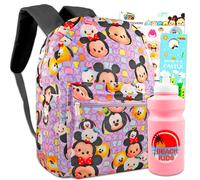 Disney Tsum Tsum Backpack for Girls Women - Large 16 Disney Backpack w Mickey Mouse Minnie Mouse Daisy Duck Donald Duck Goofy Pluto Tsum T