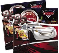 Disney Unique Party 71435 - Silver Edition Cars Paper Napkins, Pack of 20