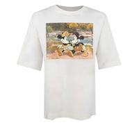 Disney Unisex Adult Mickey & Minnie Mouse Oversized T-Shirt - White - White - S