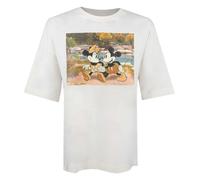 Disney Unisex Adult Mickey & Minnie Mouse Oversized T-Shirt - White - White - XL