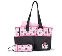 Disney Unisex Baby Mouse Tote Diaper Bag, Minnie Pink Black, L
