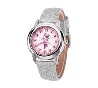 Disney Minnie Mouse Children's Analogue Stainless Steel Watch, Silver, Modern, Silver, metallic silver, Modern