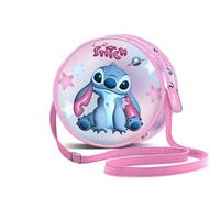 Disney Unisex Kid's 18.5 x 18.5 cm Round Crossbody Bag, Lilo and Stitch Pink, One Size