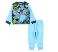 Disney Unisex Kid's Polaire et Garcon Lilo and Stitch Boys' Fleece Pyjamas, Blue, 4 Years (Pack of 2)