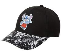 Disney Men's Baseball Cap - Lilo & Stitch Curved Brim Snap-Back Baseball Hat, Lilo Black Leaves