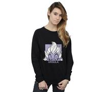 Disney Usrsula Cropped Head Sweatshirt In Black Black