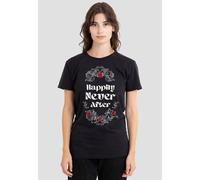 Disney Women's Valentine's Day Happily Never After T-Shirt, Black | Size: Small Disney Black S