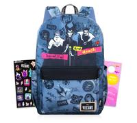 Disney Villain Backpack Bundle - 17" Maleficent, Ursula, Evil Queen Bookbag | 17" Disney Villains Bookbag with Adjustable Straps Plus Stickers, More | Disney Villains Backpack for Kids, Teens, Adults