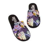 Disney Villains Slippers for Women | Ladies Adults Maleficent Ursula Evil Queen House Shoes Merchandise Gifts for Her | Foam Slip On 7-8 UK Black