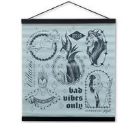 Disney Villains Bad Vibes Only Hanging Canvas Banner - Fun Villain Wall Decor for Movie Room or Bedroom