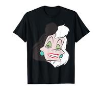 Disney Villains Cruella De Vil Fashionable Big Face Costume T-Shirt