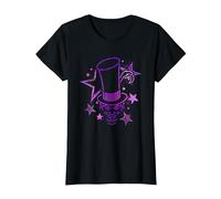 Disney Villains Dr. Facilier Big Face Neon Outline Portrait T-Shirt, Women, Black, Medium