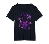 Disney Villains Dr. Facilier Big Face Neon Outline Portrait T-Shirt, Women's Plus, Black, 6X