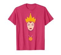 Disney Villains Evil Queen Big Face T-Shirt, Men, Red Heather, X-Large
