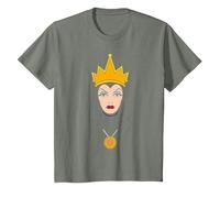 Disney Villains Evil Queen Big Face T-Shirt, Youth, Olive Heather, 2T