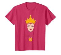 Disney Villains Evil Queen Big Face T-Shirt, Youth, Red Heather, Small