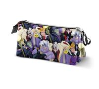 Disney Villains Evil-Triple Pencil Case, Multicolour, 23 x 11 cm