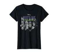 Disney Villains Group Shot Black And White T-Shirt, Women, Black, 3X-Large
